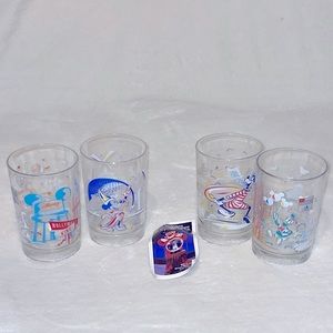 Walt Disney World Glasses NWT Vintage Remember th Magic 25th anniversary glasses